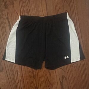 Under Armour Women’s Black Shorts with White Side Panels